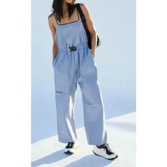 Free People Movement OB1835372 Women's Sz S Blue Star Player One Piece Jumpsuit - Picture 13 of 14